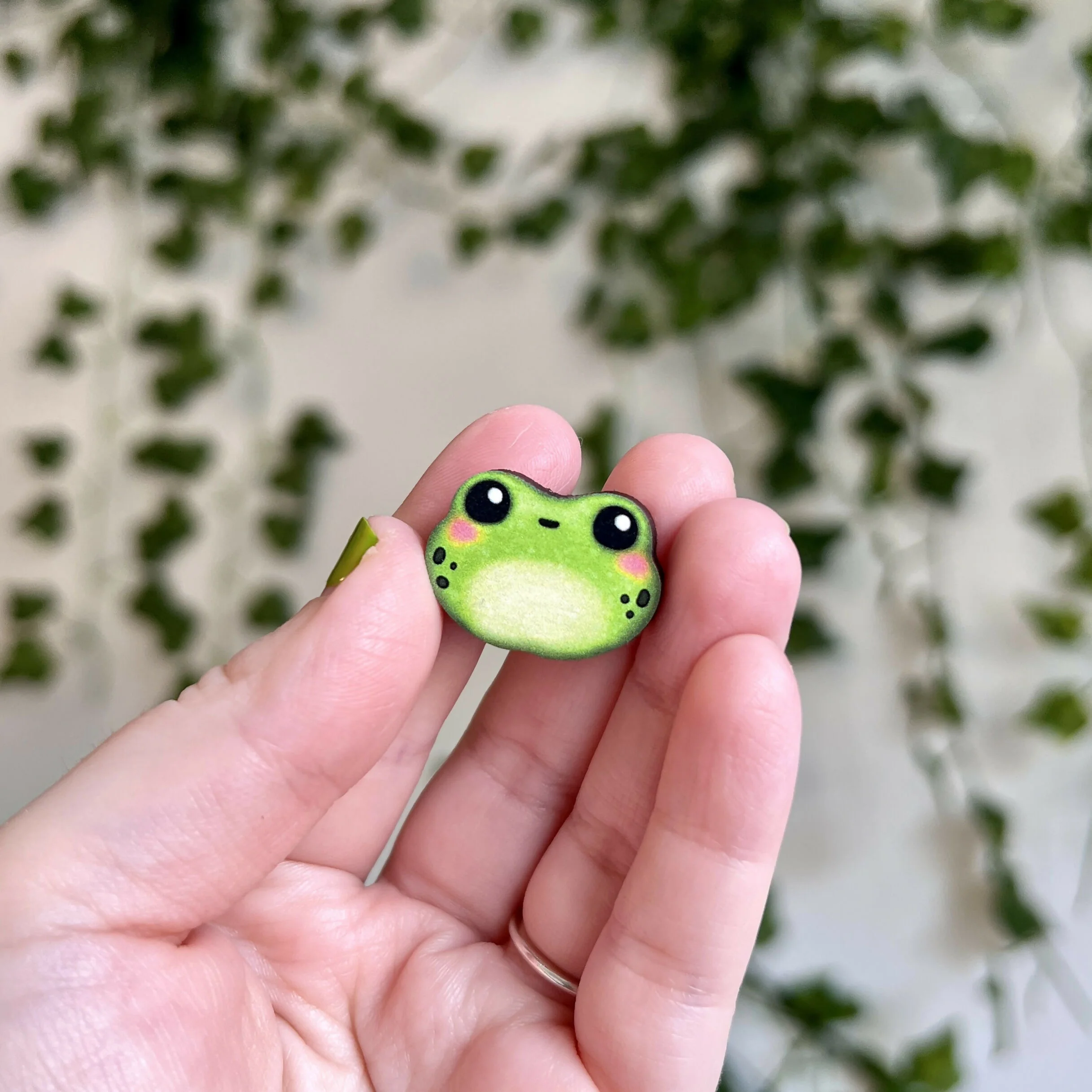 Algae the Frog Wooden Pin - Image 6