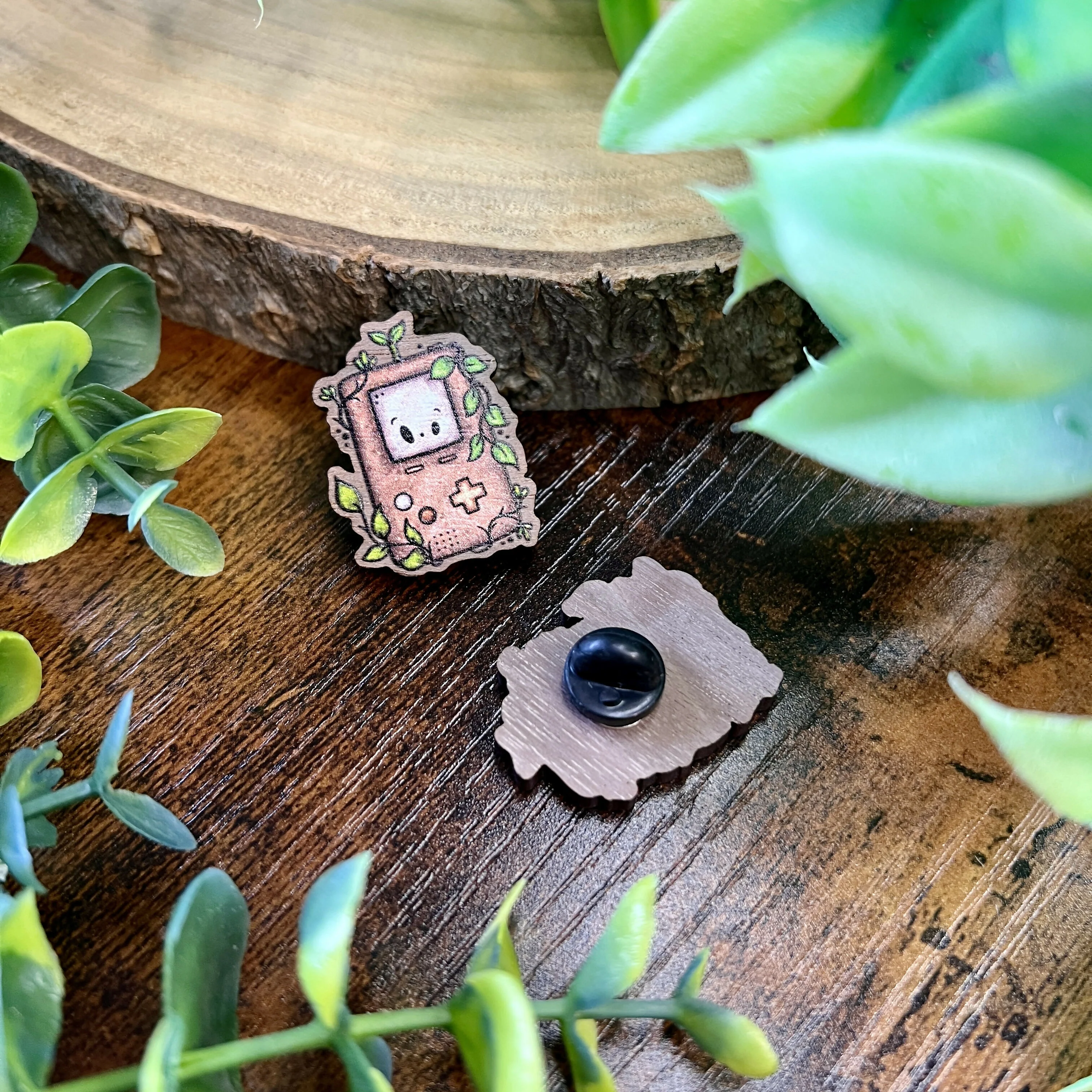 Cosy Retro Gamer Wooden Pin - Image 5