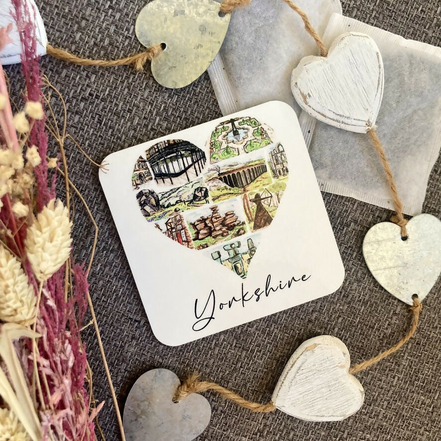 Yorkshire Heart Coaster - Image 3